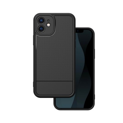 Калъф Simple Carbon за iPhone 12 6.1" черен