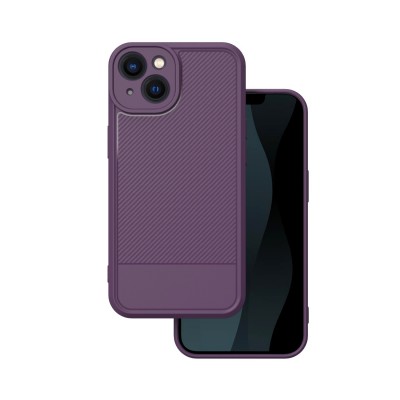 Капак Simple Carbon за iPhone 13 6.1" лилав