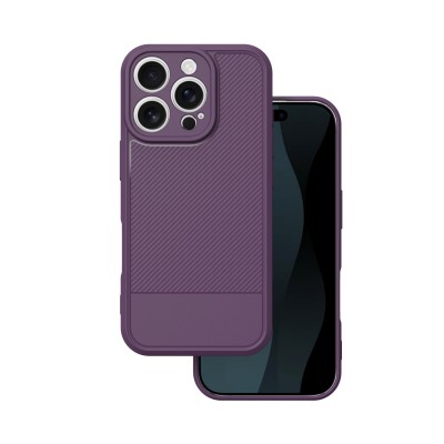 Кейс Simple Carbon за iPhone 16 Pro 6.3" лилав