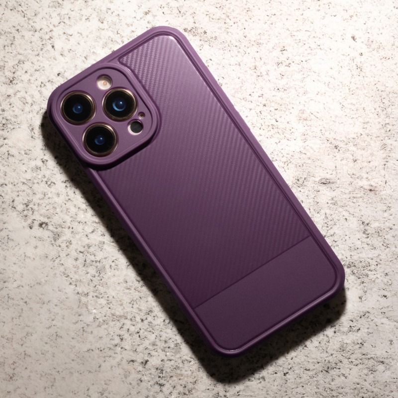 Капак Simple Carbon за Samsung Galaxy S25 FE, лилав