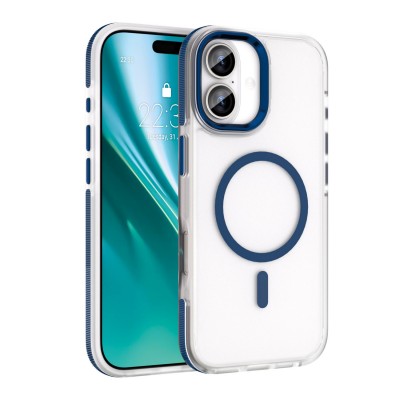 Калъф Etteri Icy Mag за iPhone 17 син
