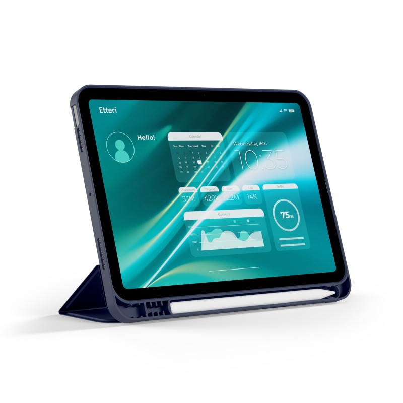 Калъф Etteri за Apple iPad Air 4 2020 / 5 2022 10.9'' / 6 2024 / 7 2025 / 8 2026 11'' тъмно син
