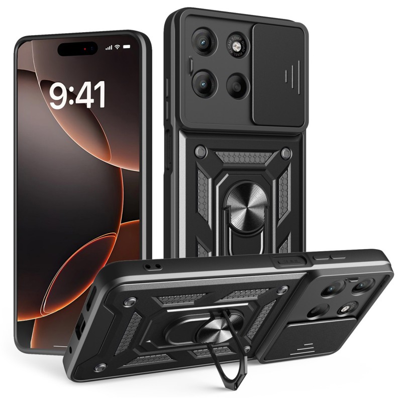 Defender Slide cover за Motorola Moto G15 / G15 Power / G17 / G17 Power черен