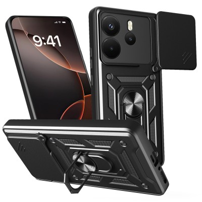 Defender Slide overlay за Xiaomi Redmi Note 14 4G (Global) черен (164.84 x 78.15 x 8.16 mm)