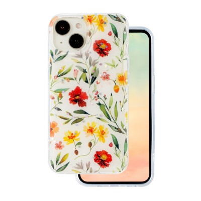 Калъф Glow Glam за iPhone 14 6.1" бял