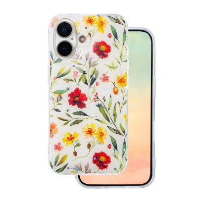 Калъф Glow Glam за iPhone 16 6.1" бял