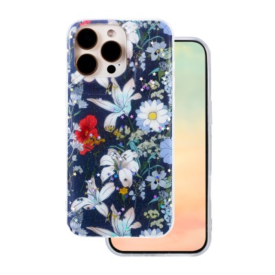 Оверлей Glow Glam за iPhone 15 Pro 6.1" син