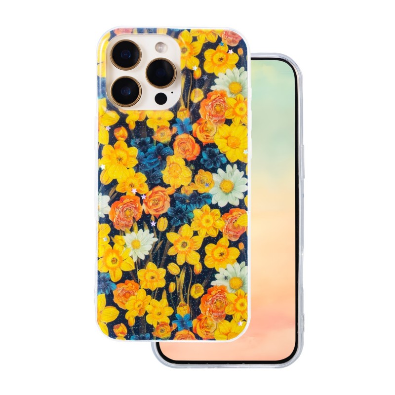 Оверлей Glow Glam за iPhone 15 Pro 6.1" оранжев