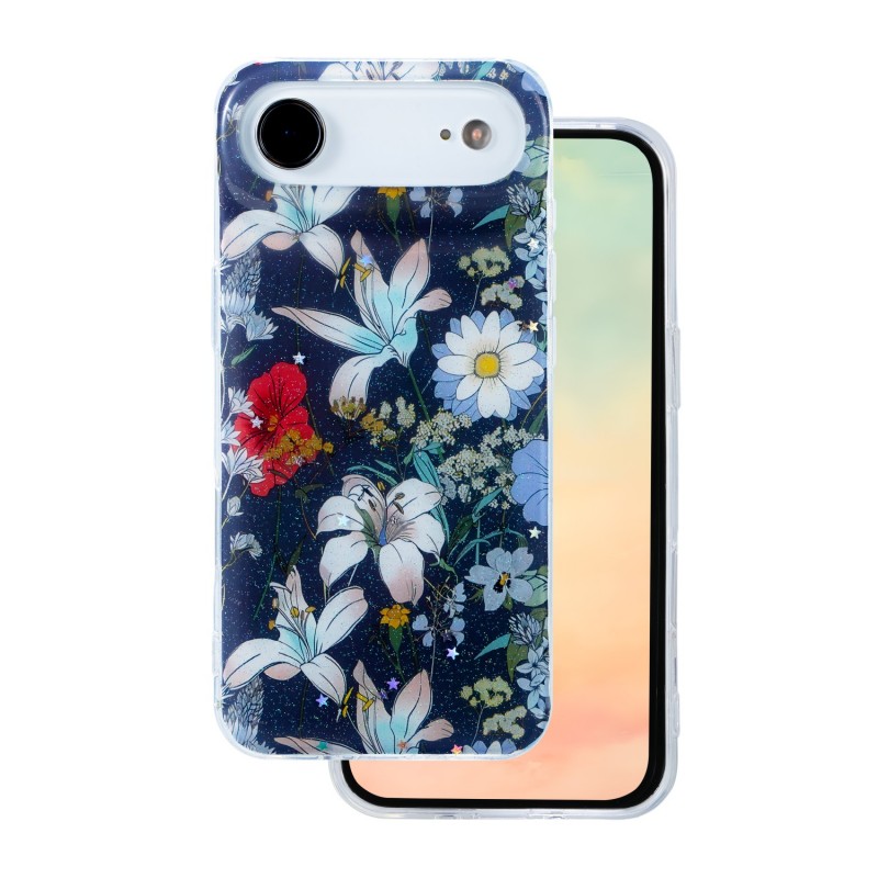 Калъф Glow Glam за iPhone 17 Air 6.6" син