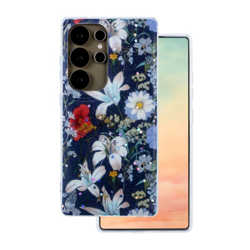 Оверлей Glow Glam за Samsung Galaxy S25 Ultra син