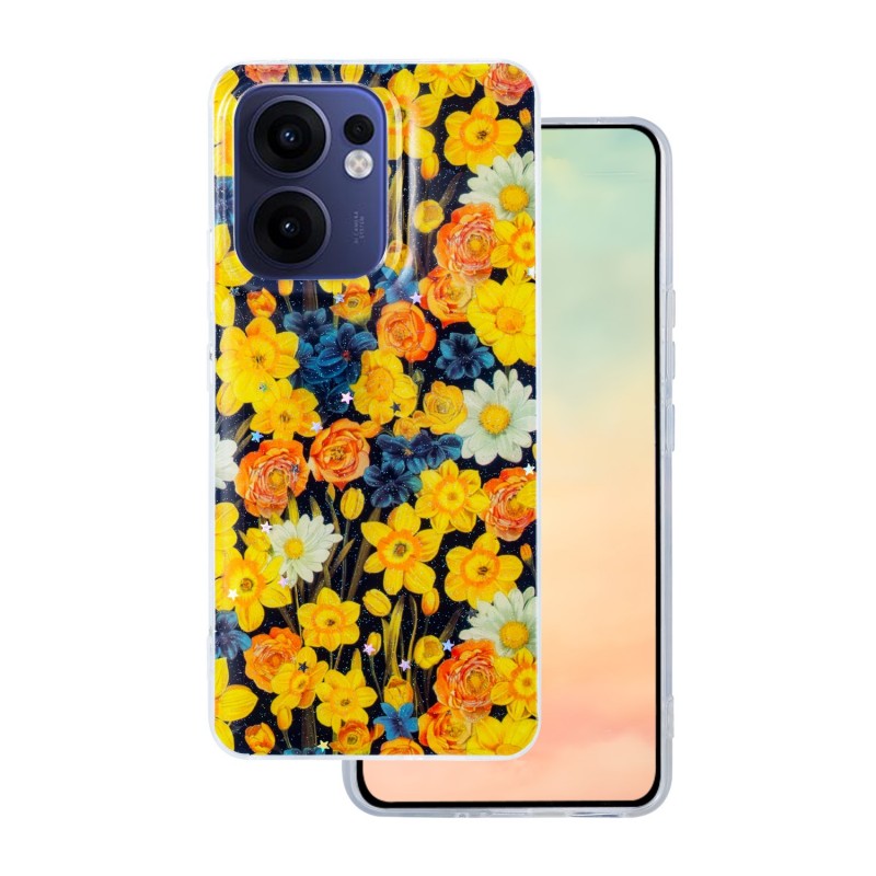 Овърлей Glow Glam за Oppo Reno 13F 5G (Global) / 13FS 5G оранжев