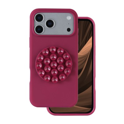 Калъф Silicone Stick за iPhone 17 Pro Max 6.9" бордо
