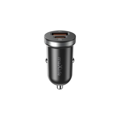 Maxlife зарядно за кола PD QC MXCC-05 1x USB-C 1x USB 35W черно