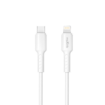 Кабел Maxlife MXUC-13 USB-C - Lightning 1,0 m 27W, бял