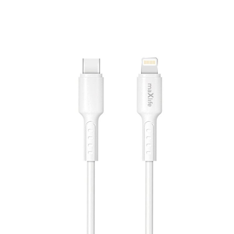 Кабел Maxlife MXUC-13 USB-C - Lightning 1,0 m 27W, бял