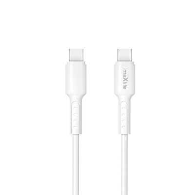 Maxlife кабел MXUC-13 USB-C - USB-C 1,0 m 60W бял