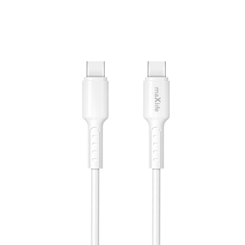 Maxlife кабел MXUC-13 USB-C - USB-C 1,0 m 60W бял