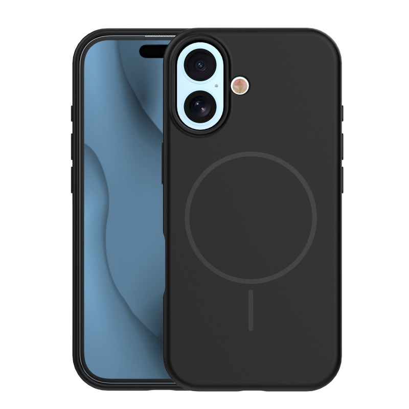 Силиконов кейс Thin Mag за iPhone 17 / 18 6.3" черен
