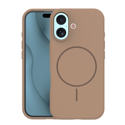 Силиконов кейс Thin Mag за iPhone 17 / 18 6.3" кафяв
