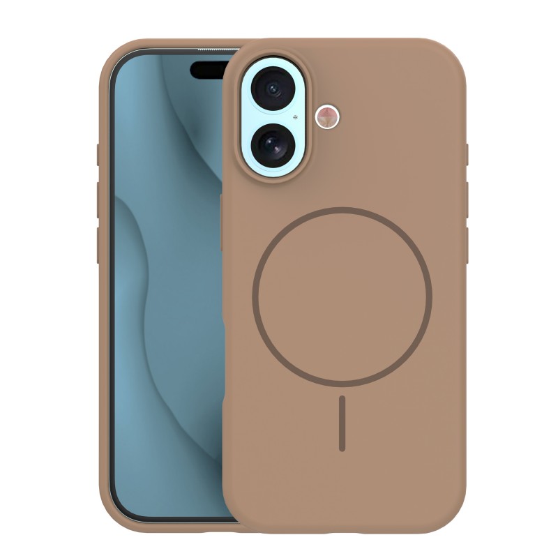 Силиконов кейс Thin Mag за iPhone 17 / 18 6.3" кафяв