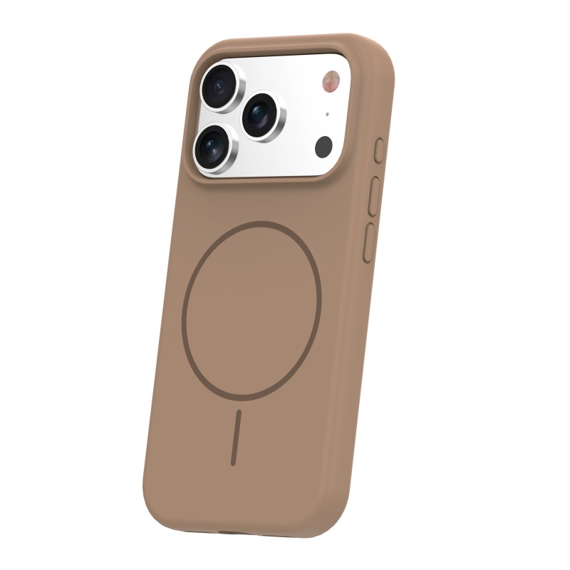 Силиконов кавър Thin Mag за iPhone 17 Pro Max / 18 Pro Max 6.9" кафяв