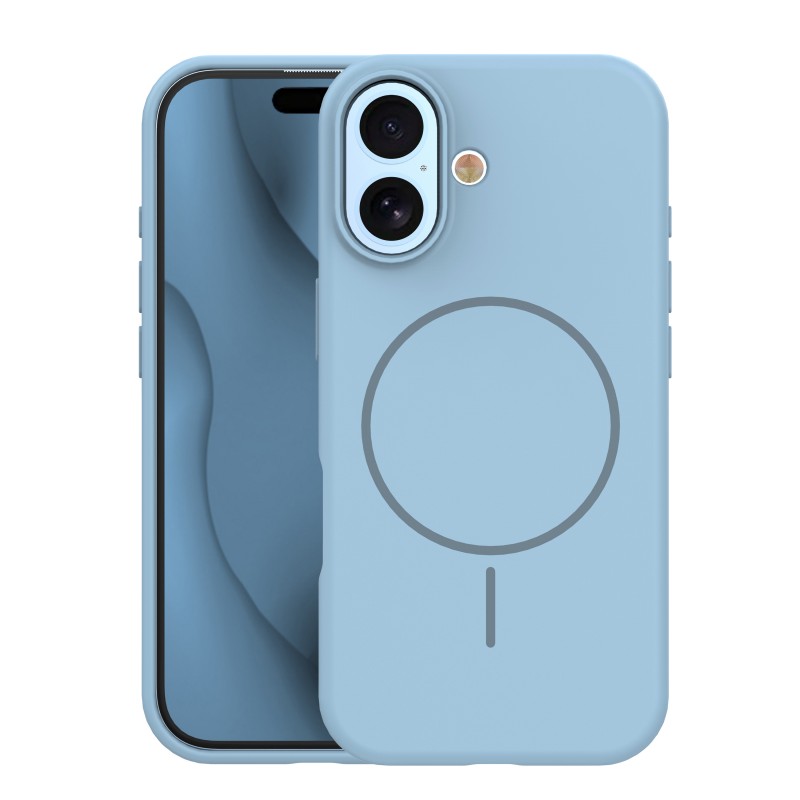 Силиконов кейс Thin Mag за iPhone 17 / 18 6.3" светло син