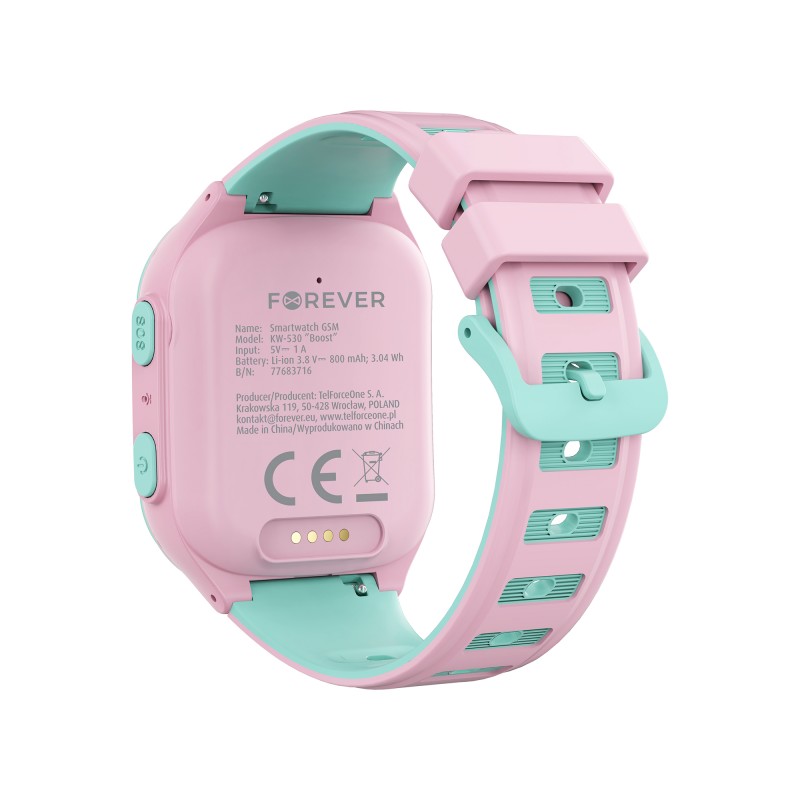 Умен часовник Forever GPS WiFi 4G Kids Boost KW-530 Pink