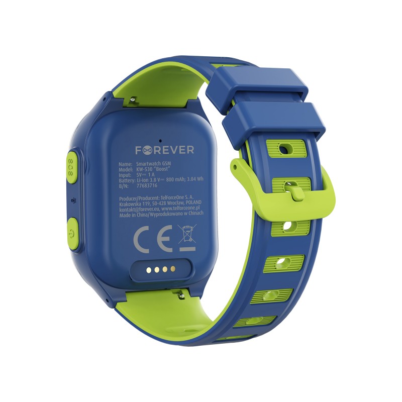 Смарт часовник Forever GPS WiFi 4G Kids Boost KW-530 Blue