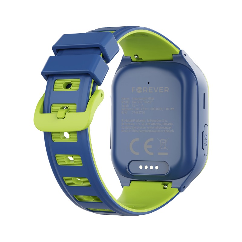 Смарт часовник Forever GPS WiFi 4G Kids Boost KW-530 Blue