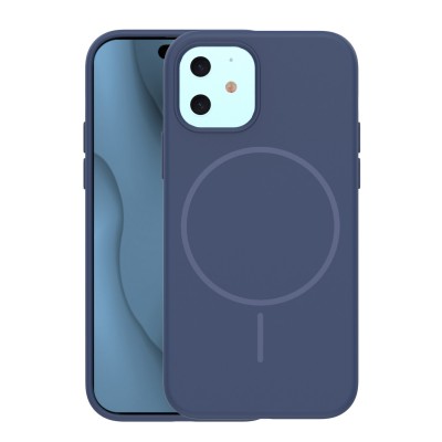 Силиконов кавър Thin Mag за iPhone 12 / 12 Pro 6.1" тъмно син