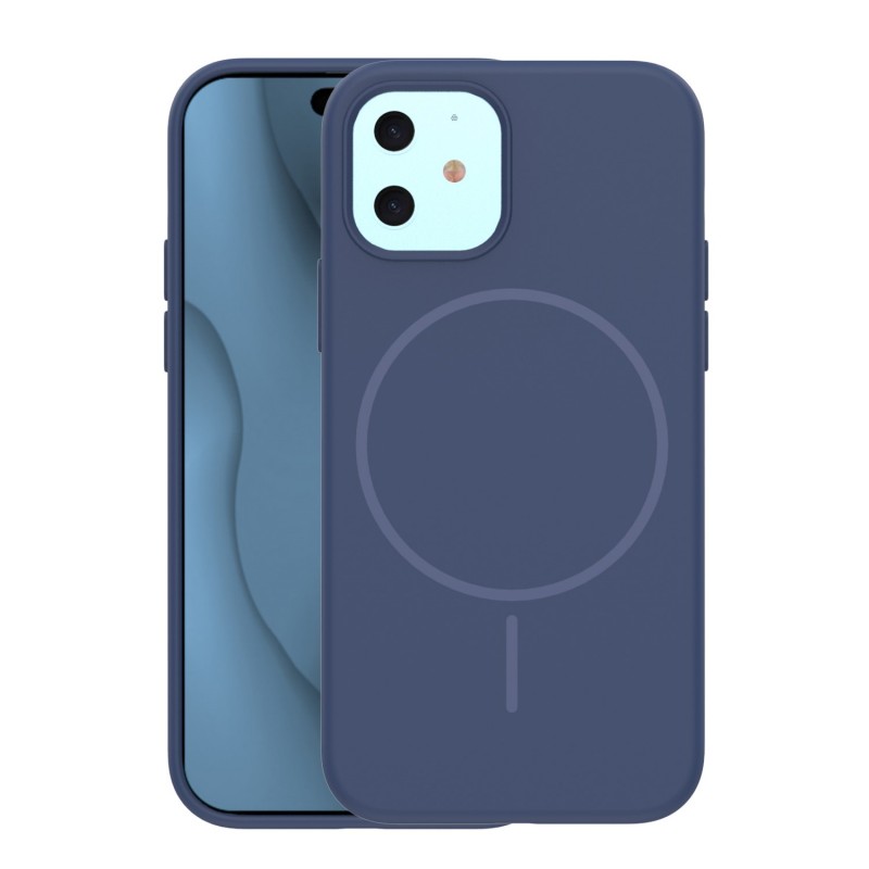 Силиконов кавър Thin Mag за iPhone 12 / 12 Pro 6.1" тъмно син