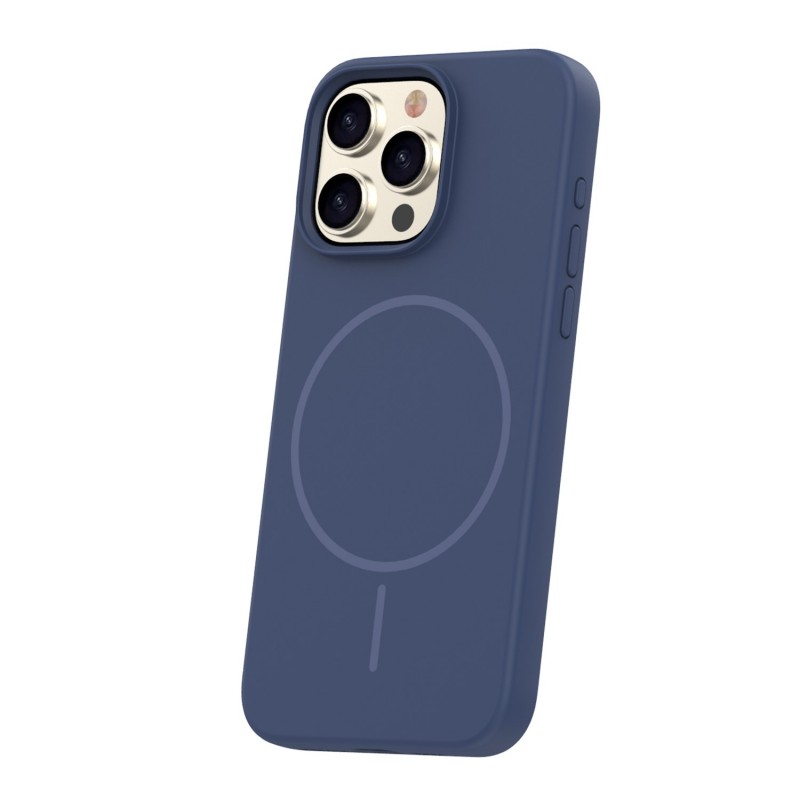 Силиконов кавър Thin Mag за iPhone 16 Pro Max 6.9" тъмно син
