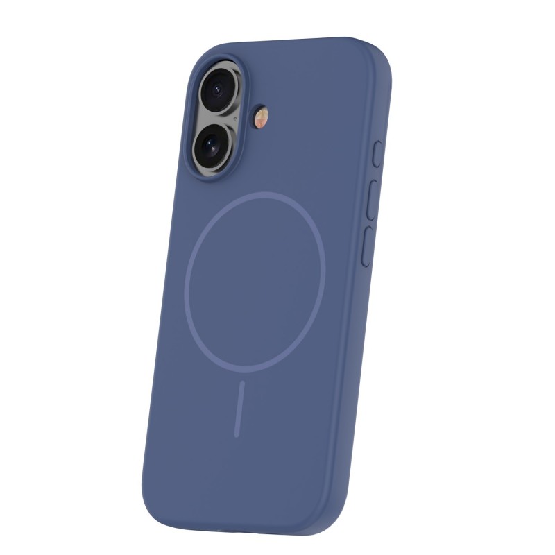 Силиконов кейс Thin Mag за iPhone 16 6.1" тъмно син