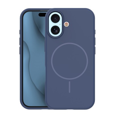 Силиконов кейс Thin Mag за iPhone 17 / 18 6.3" тъмно син