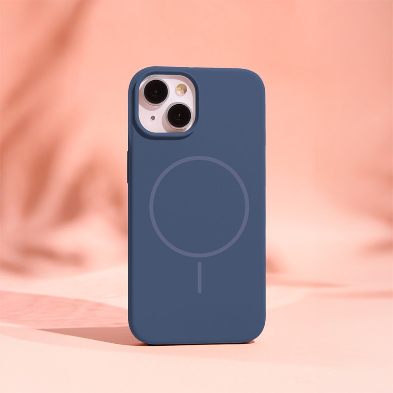 Силиконов кейс Thin Mag за iPhone 17 / 18 6.3" тъмно син