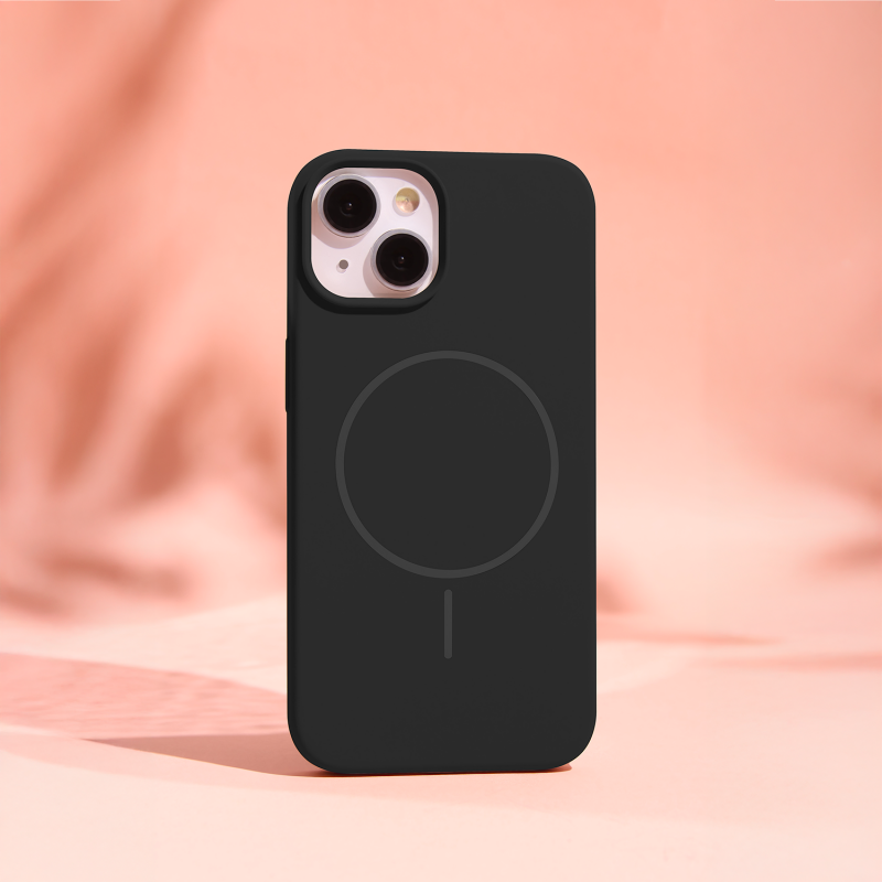 Силиконов калъф Thin Mag за iPhone 12 / 12 Pro 6.1" черен