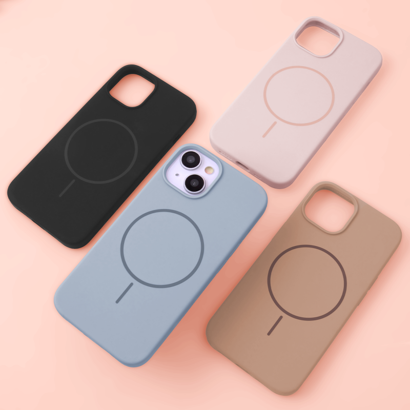 Силиконов калъф Thin Mag за iPhone 12 / 12 Pro 6.1" черен