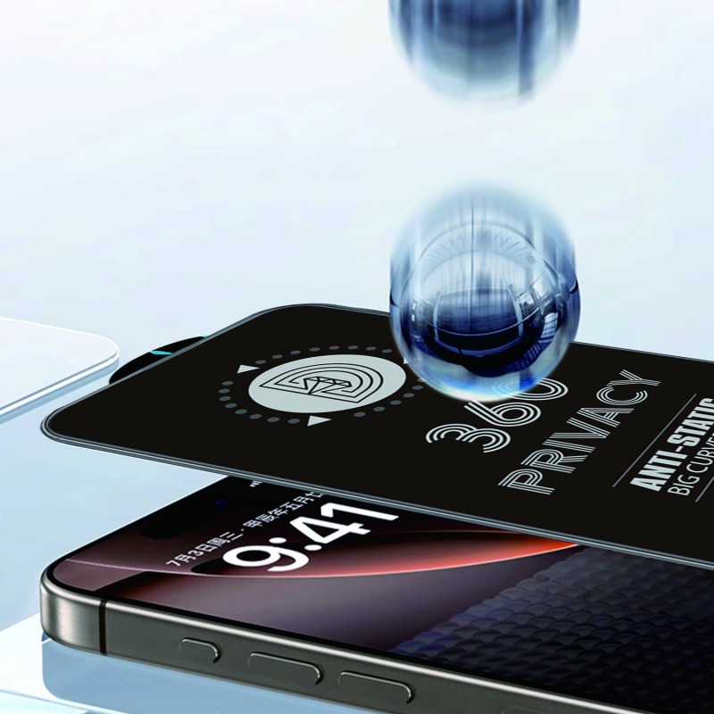 Закалено стъкло Privacy 360 за iPhone 16 Pro/17