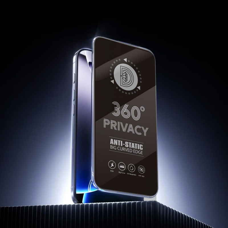 Закалено стъкло Privacy 360 за iPhone 16 Pro/17