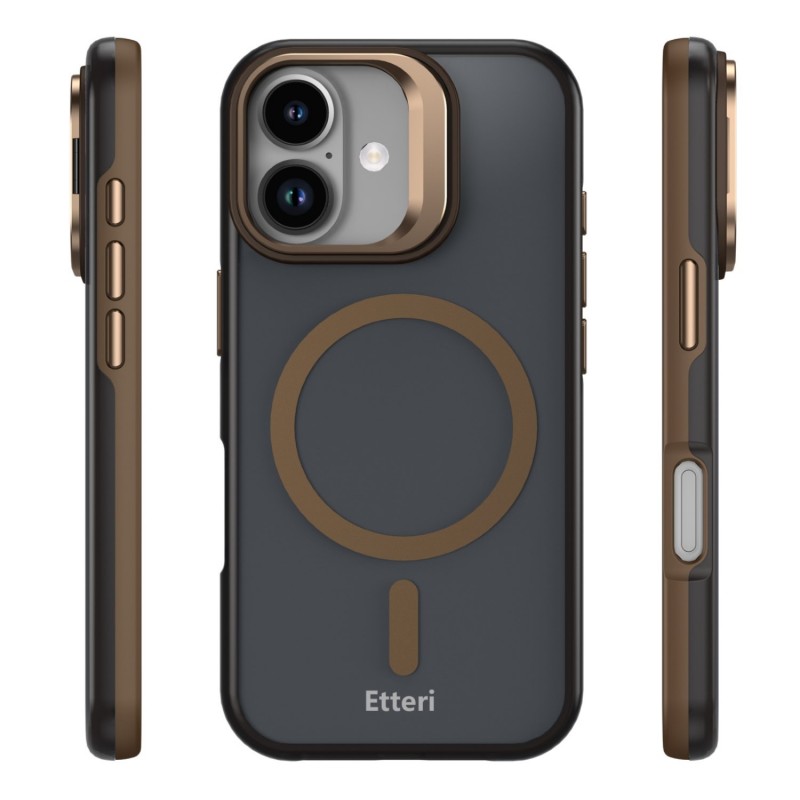 Калъф Etteri Morning Fog за iPhone 16 6.1" кафяв