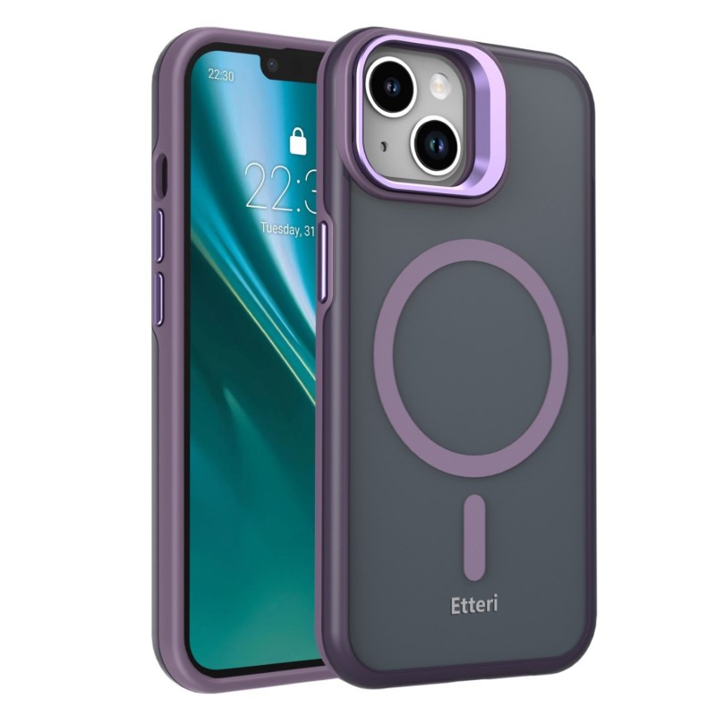 Калъф Etteri Morning Fog за iPhone 15 6.1" лилав
