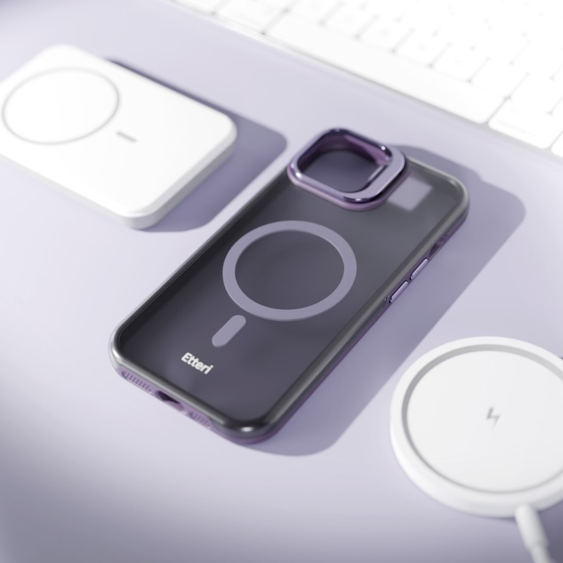 Калъф Etteri Morning Fog за iPhone 15 6.1" лилав