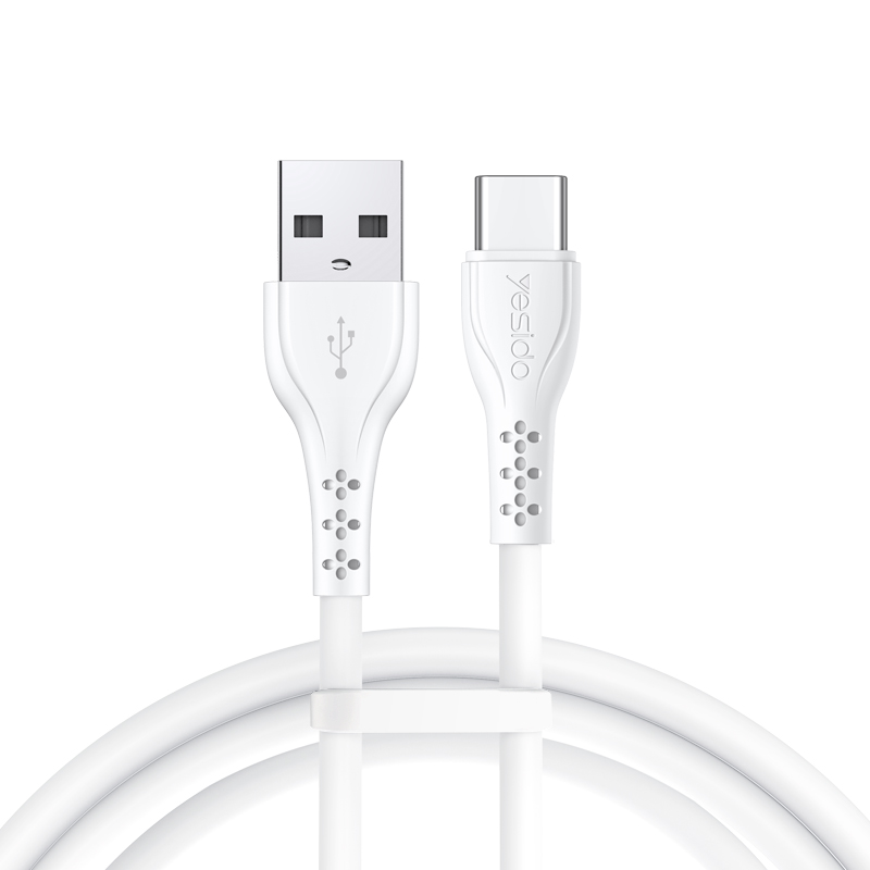 Yesido Кабел CA71 USB-Type-C 3A (20 бр.) 18W 1m, БЯЛ
