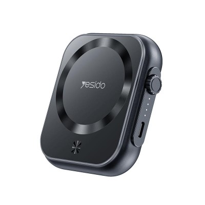 Yesido Powerbank YP59 5000 mAh 20W USB-C + 15W MagSafe, ЧЕРЕН