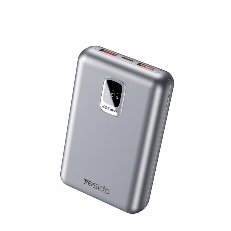 Yesido Powerbank YP47 20 000 mAh 22.5W + PD20W, LED, СРЕБРИСТ