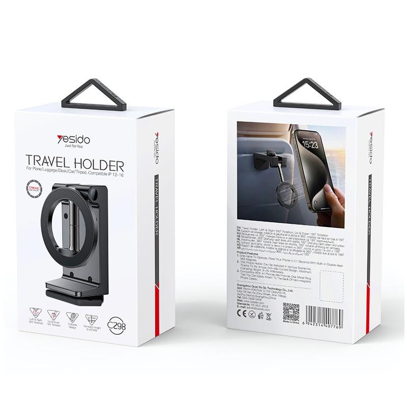 Yesido magnetic Travel Holder C298 (MagSafe), ЧЕРЕН / ЧЕРЕН