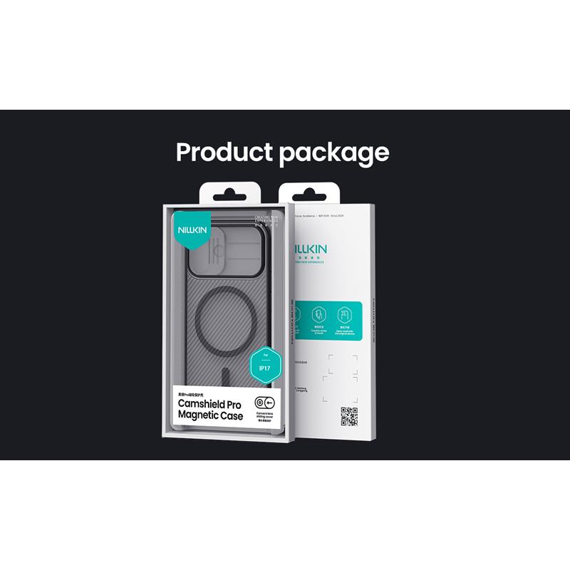 NILLKIN CAMSHIELD PRO MAGNETIC за IPHONE 17 ПРОЗРАЧНО ЧЕРЕН