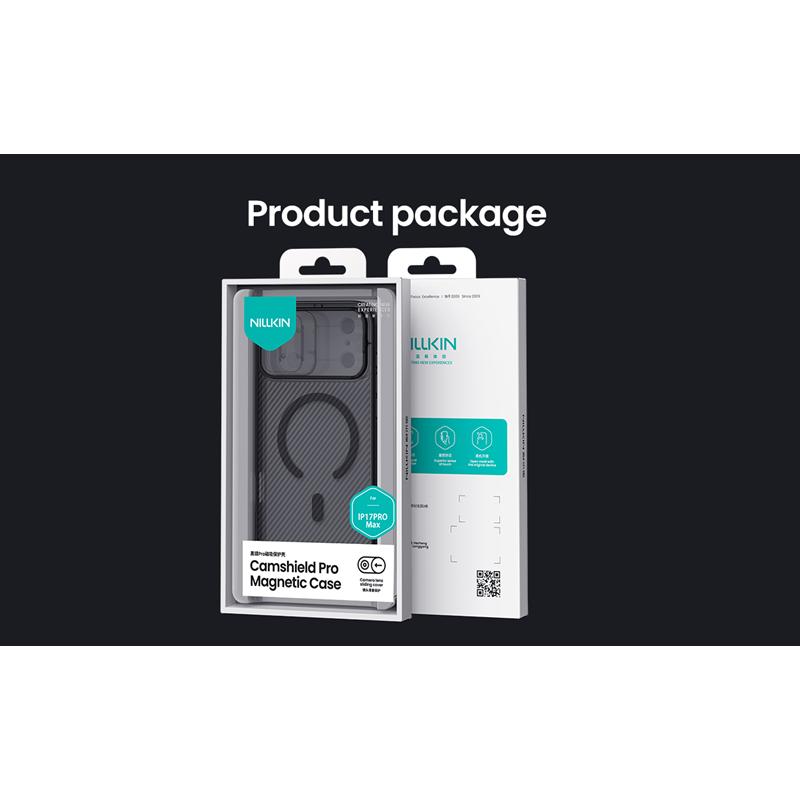 NILLKIN CAMSHIELD PRO MAGNETIC IPHONE 17 PRO MAX, ПРОЗРАЧНО ЧЕРЕН