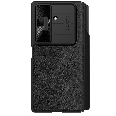 Кожен калъф Nillkin Qin Pro Samsung GALAXY Z FOLD7, ЧЕРЕН / ЧЕРЕН