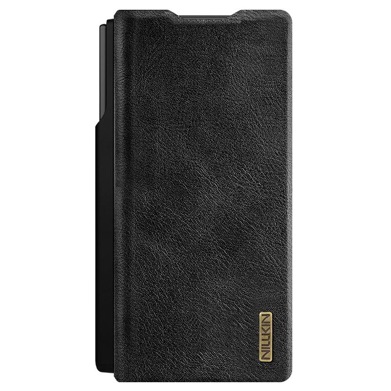 Кожен калъф Nillkin Qin Pro Samsung GALAXY Z FOLD7, ЧЕРЕН / ЧЕРЕН